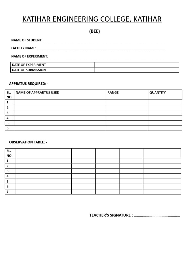 BEE LAB DOC | PDF