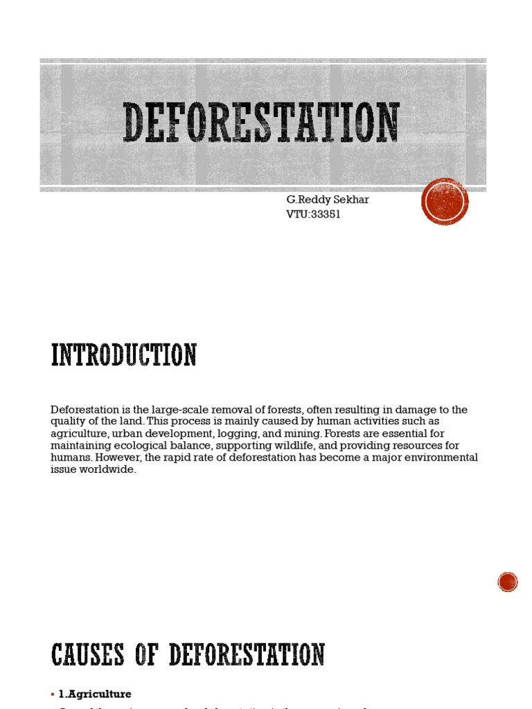 Causes and Effects of Deforestation | PDF | Deforestation | Habitat ...