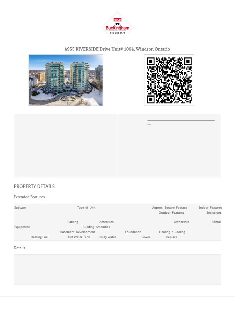 4955 Riverside Drive Unit 1004 Windsor - 04 12 2025 - 15 00 20 | PDF ...
