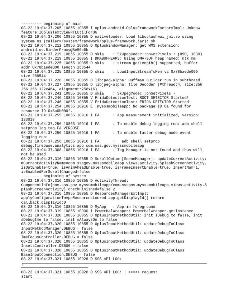 Android App Debug Log Analysis | PDF | Java (Programming Language ...