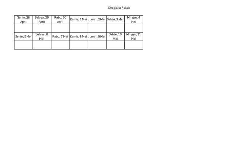 Checklist Rokok Testes | PDF