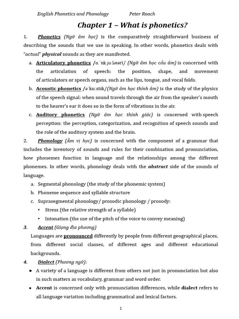 English Phonetics and Phonology Overview | PDF | Syllable | Stress ...