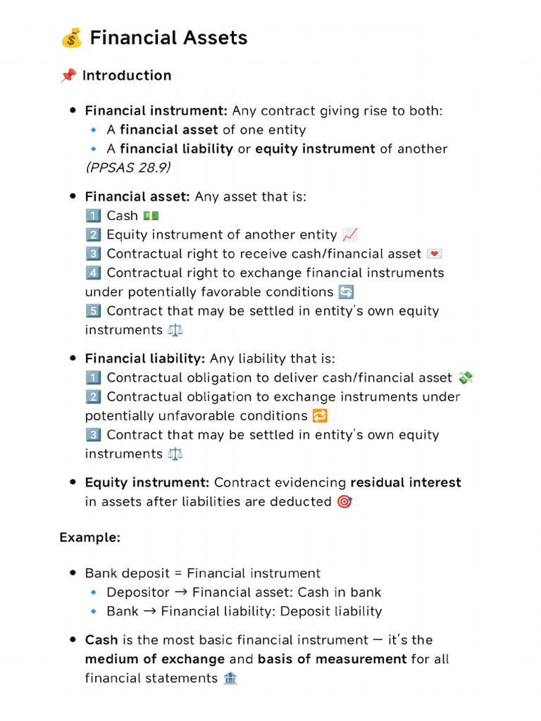 Notes Govac Financial Assets | PDF