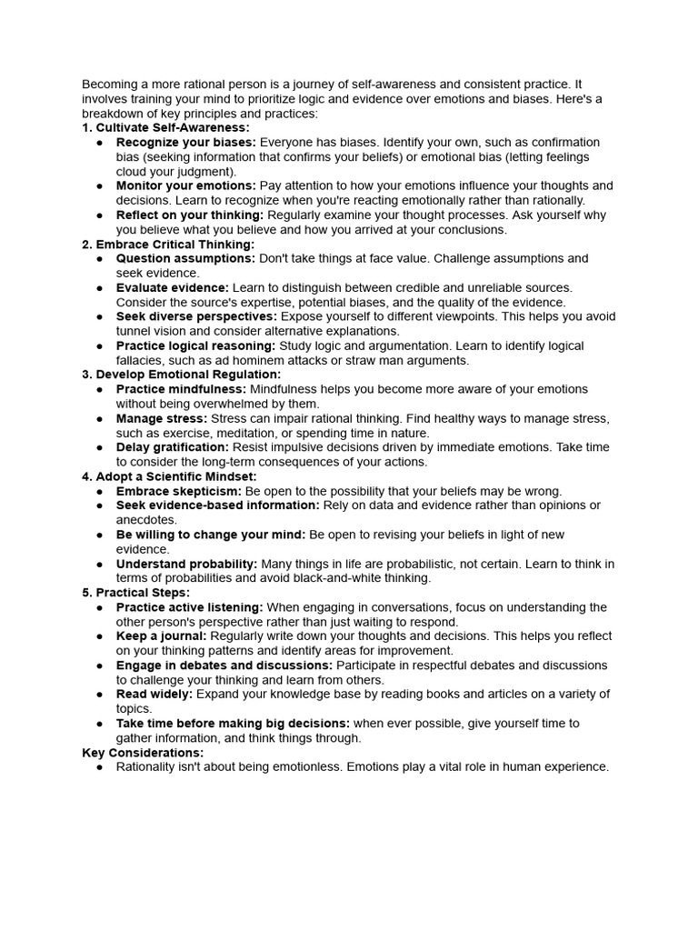 Teach Me How To Be A Rational Person | PDF | Thought | Rationality