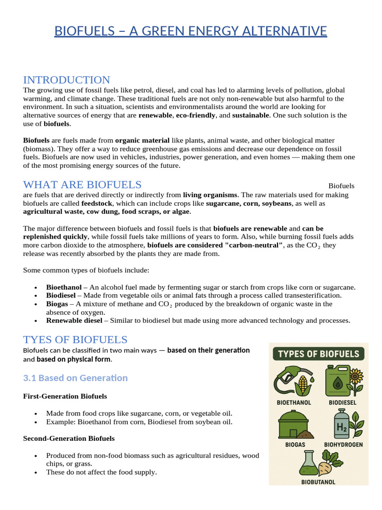 Biofuels: Sustainable Energy Solutions | PDF | Biofuel | Biodiesel
