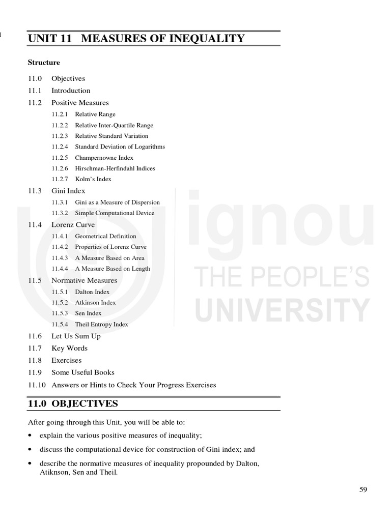 Measures of Income Inequality Explained | PDF | Gini Coefficient ...