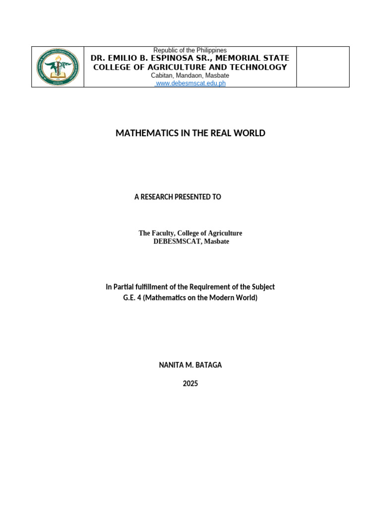 Mathematics Applications in Real Life | PDF | Mathematics | Artificial ...