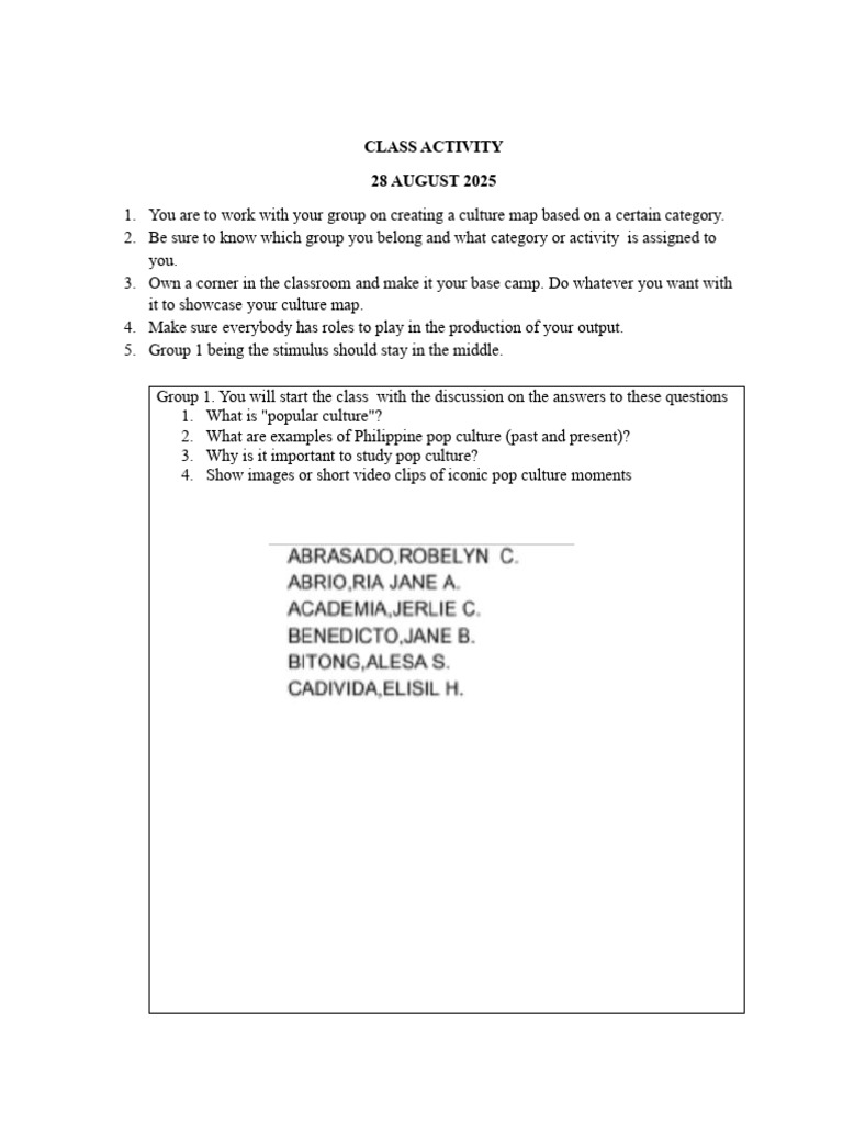 Class Activity 1 | PDF