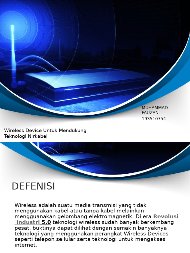 Pengertian dan Contoh Wireless Device | PDF