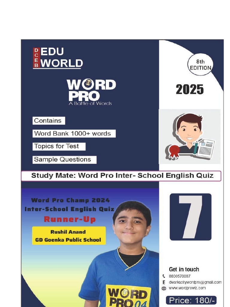 Word Pro Olympiad: Enhance Vocabulary Skills | PDF | Dances