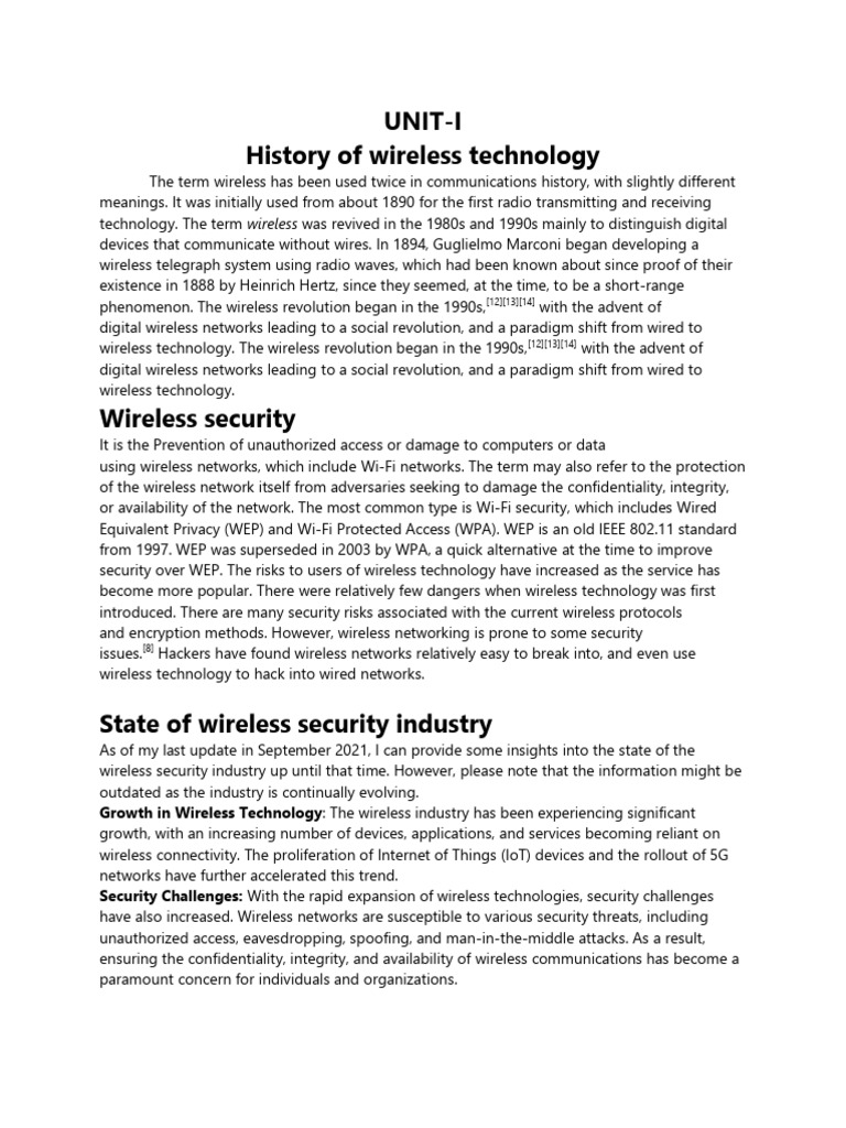 Wireless Security Threats and Solutions | PDF | Security | Computer ...