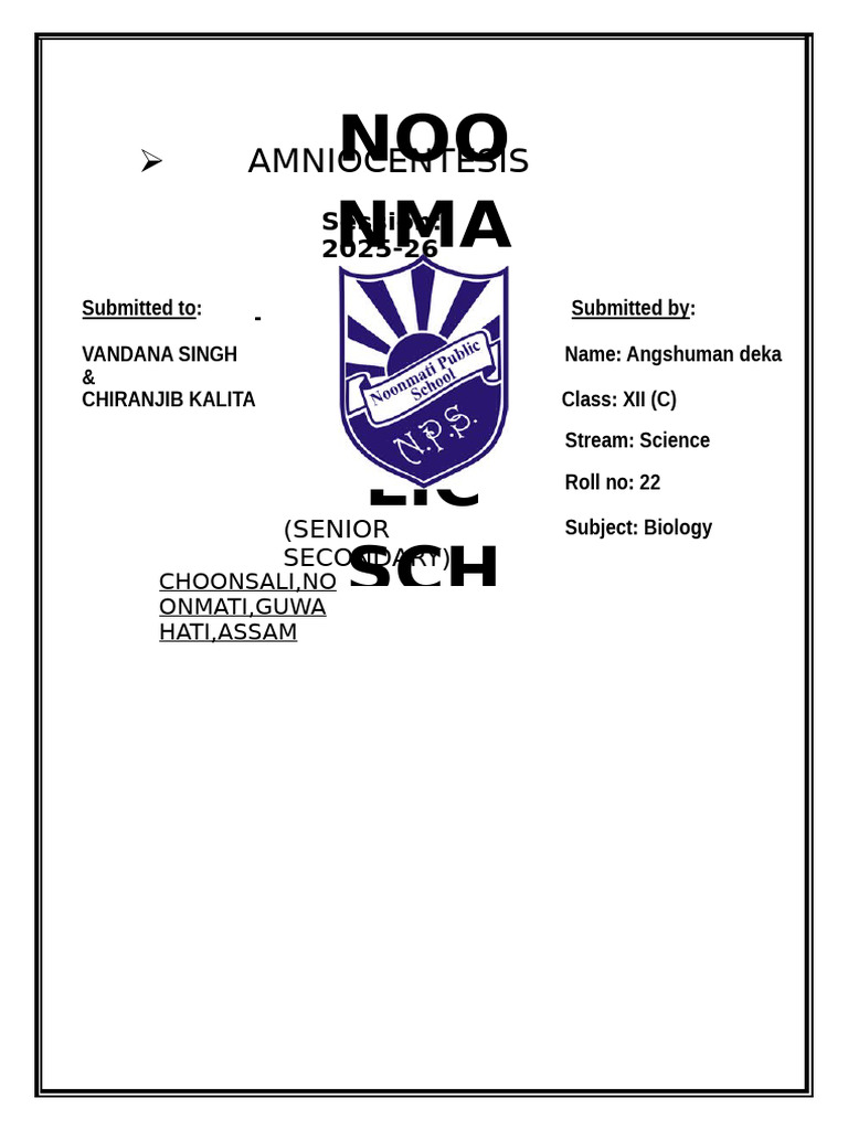 Me Bio Front Page | PDF