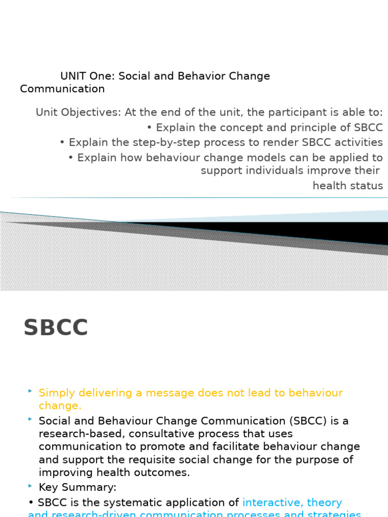 Social Behavior Change Communication Guide | PDF | Communication | Behavior