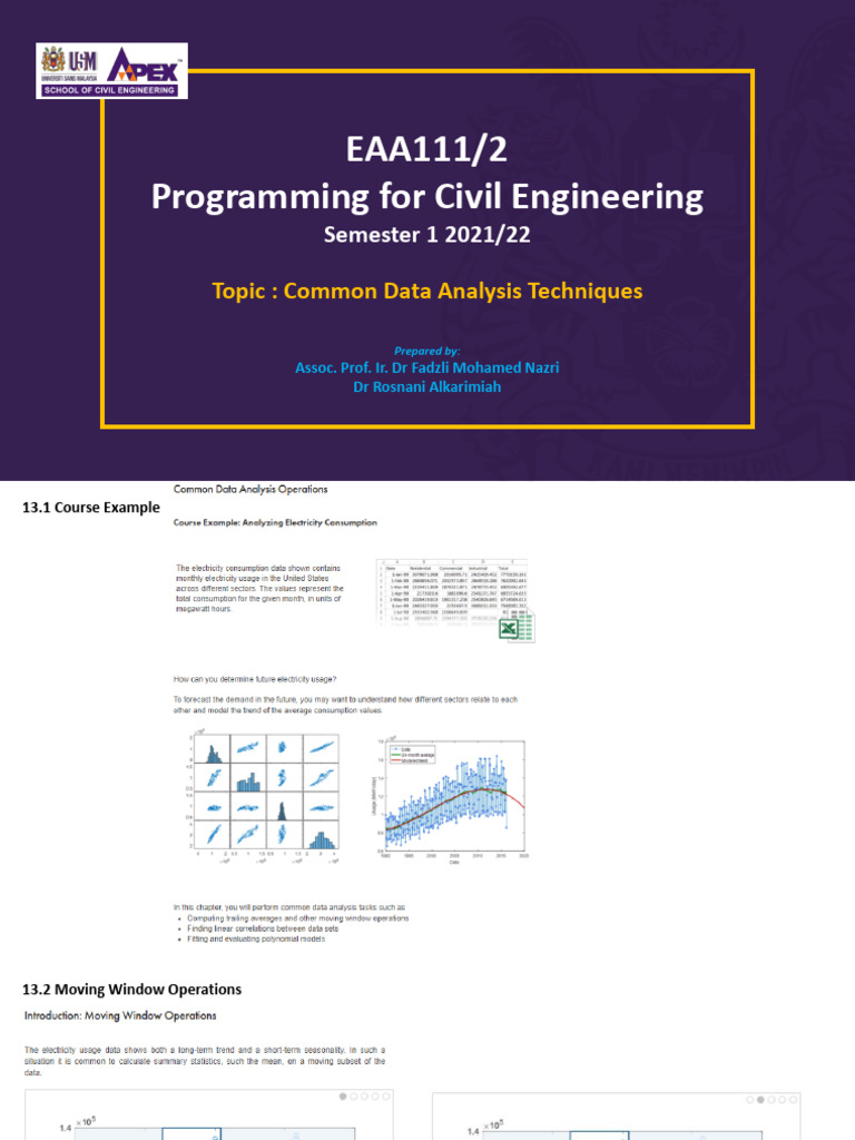 Data Analysis Techniques for Civil Engineering | PDF