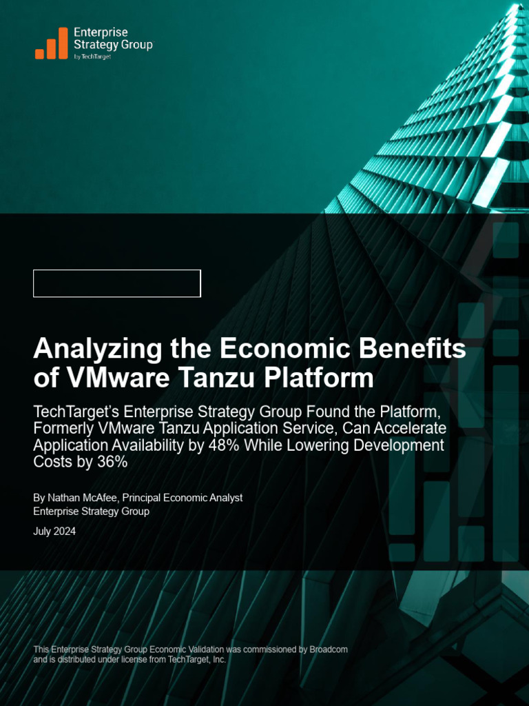 Esg Economic Validation of Vmware Tanzu Platform | PDF | Cloud ...
