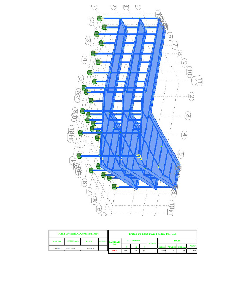 Steel Column and Base Plate Details | PDF | Joining | Applied And ...