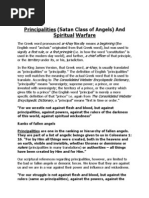 Principalities and Spiritual Warfare