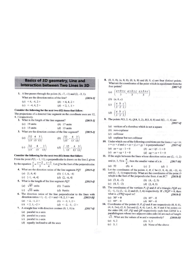 3 D Geometry | PDF
