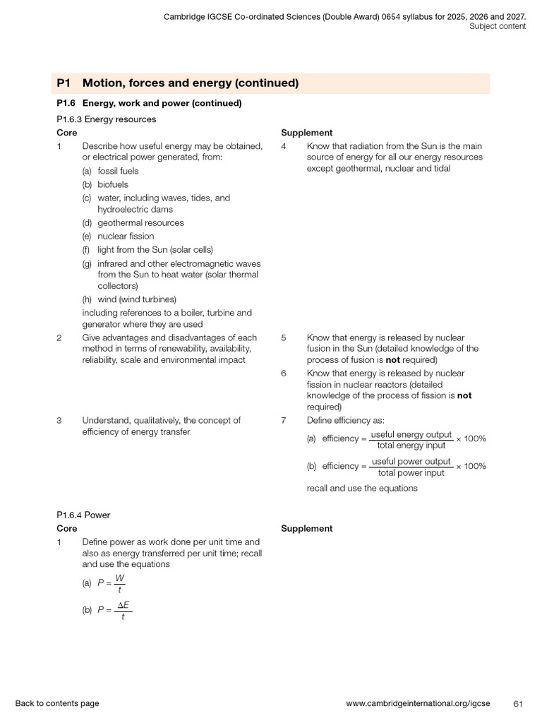 IGCSE Coordinated Sciences Syllabus 2025 | PDF | Waves | Sound