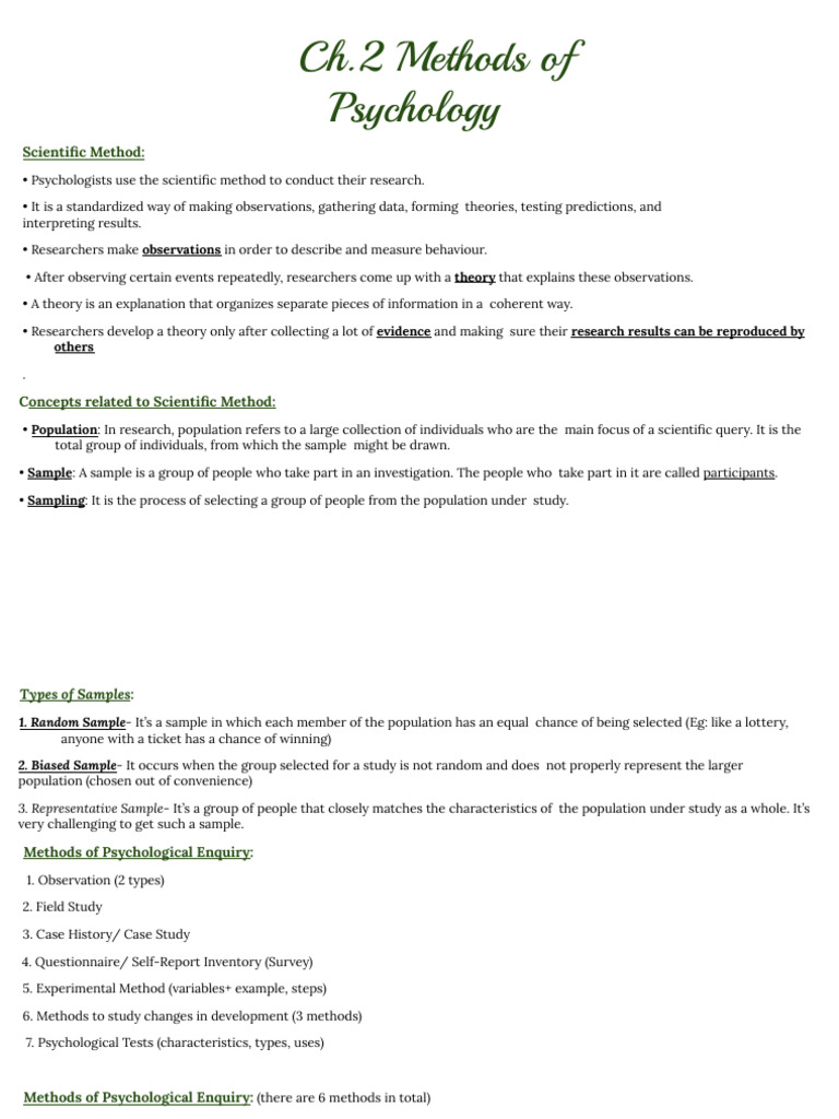 Psychology Research Methods Explained | PDF | Variance | Experiment