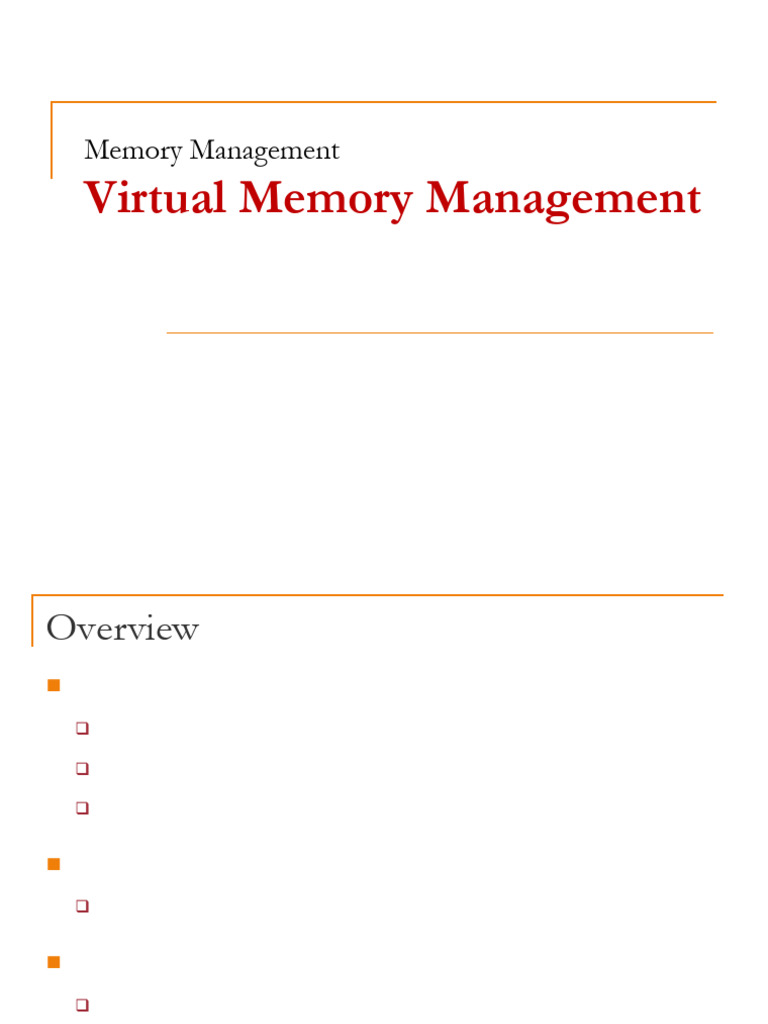 Virtual Memory Management Overview | PDF | Computer Data Storage ...