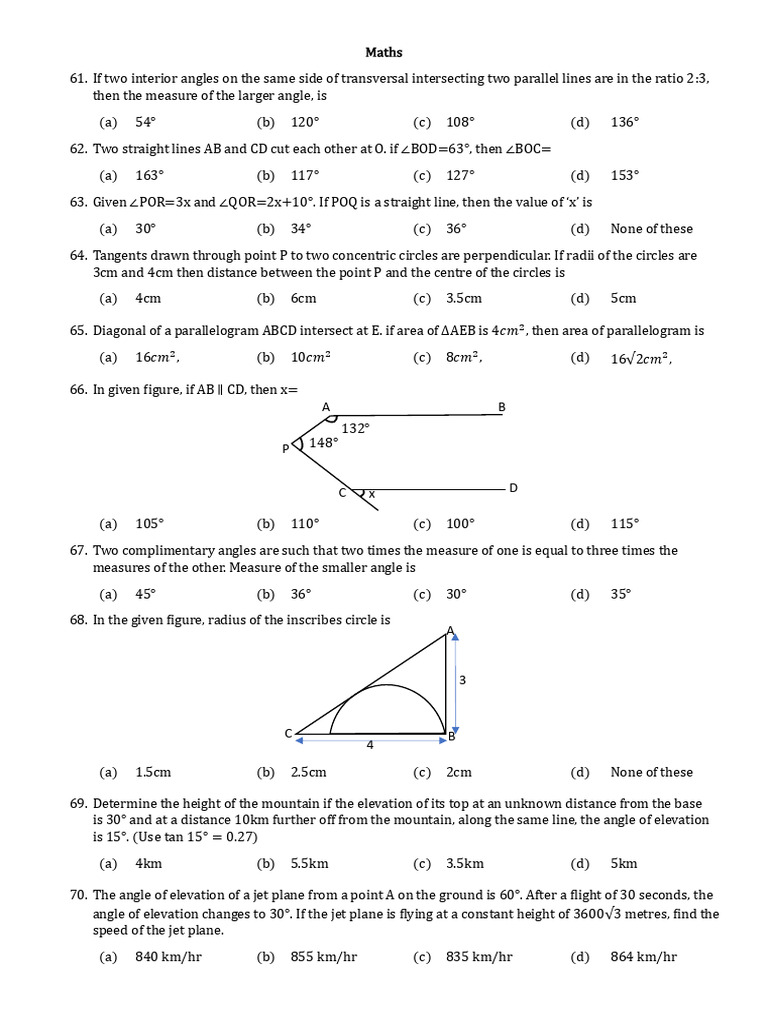 Geometry Problems and Solutions | PDF | Circle | Triangle