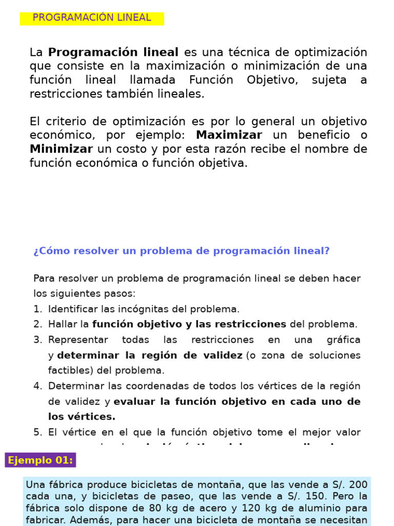 Aplicaciones de Programación Lineal | PDF | Programación lineal ...