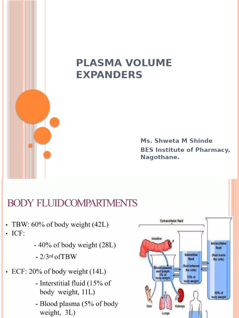 Plasma Volume Expanders | PDF