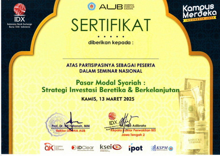 Sertifikat Semnas309 | PDF
