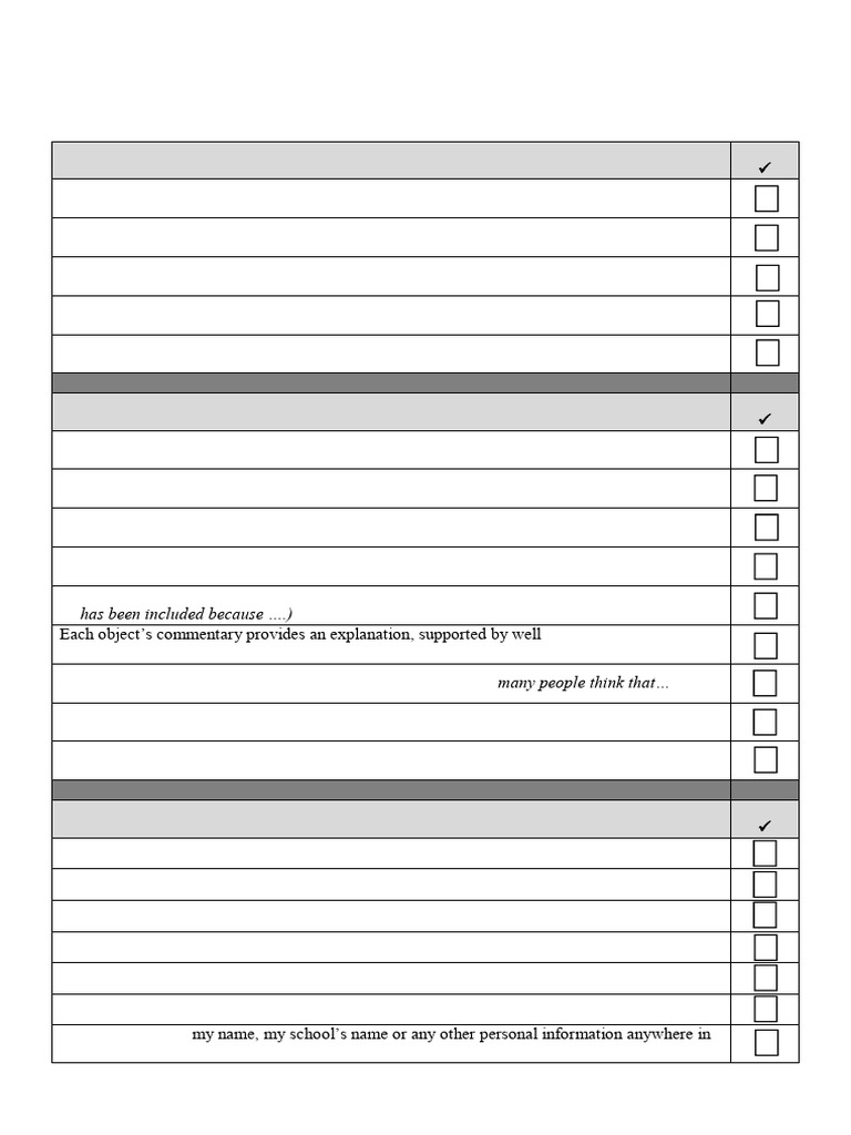 TOK Exhibition Object Selection Guide | PDF