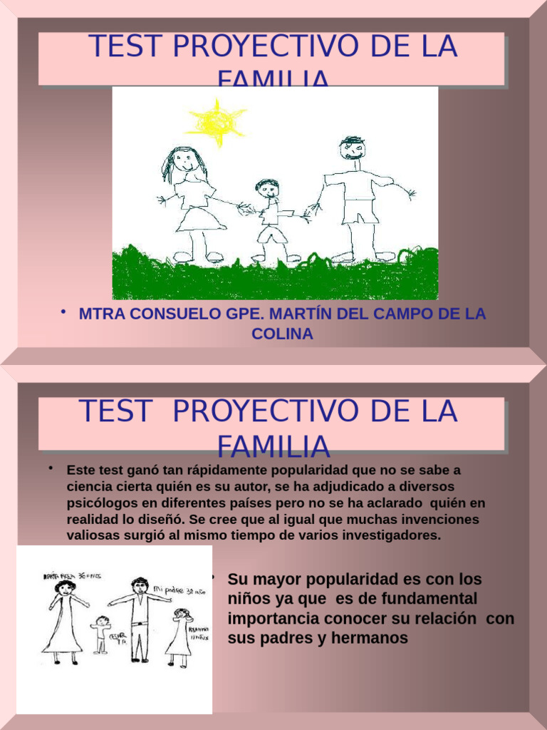 Test Proyectivo de La Familia | PDF | Dibujo | Timidez