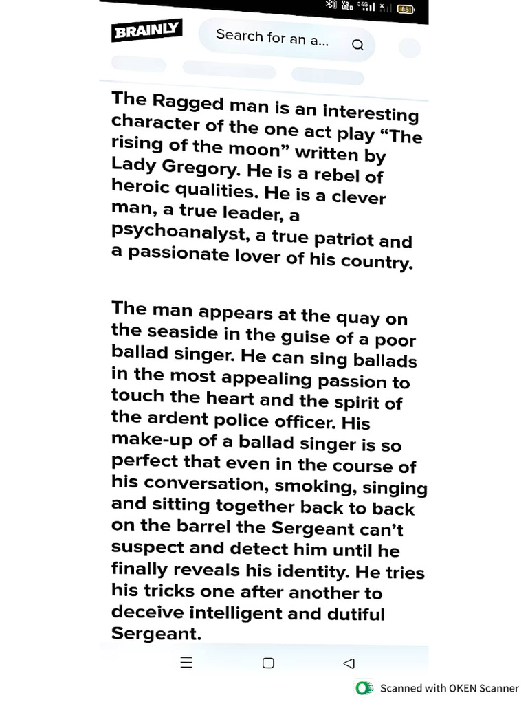 Character Sketch of The Ragged Man | PDF