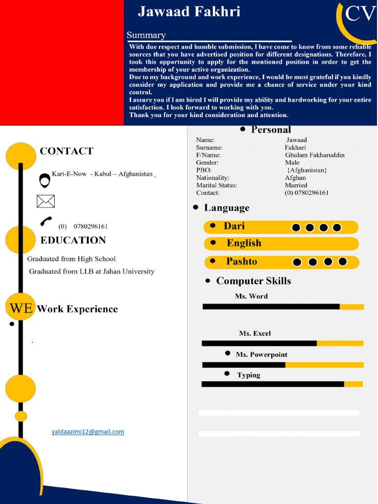 CV Jawaad-1 | PDF