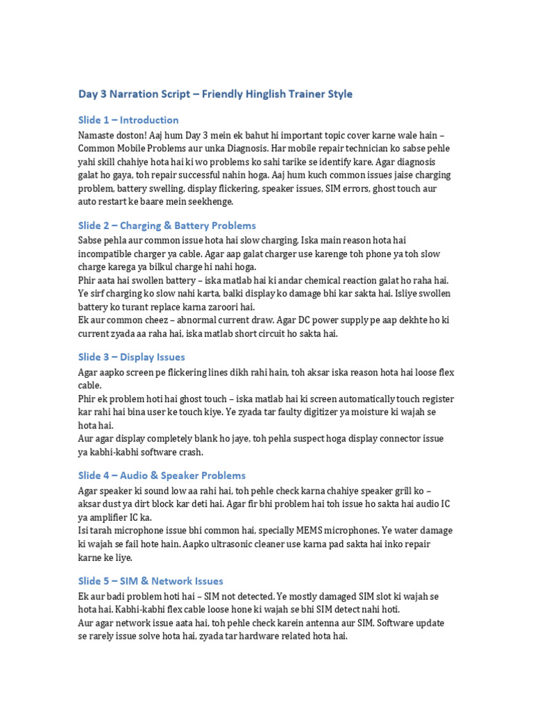 Day3 Narration Script | PDF | Electronics | Electricity