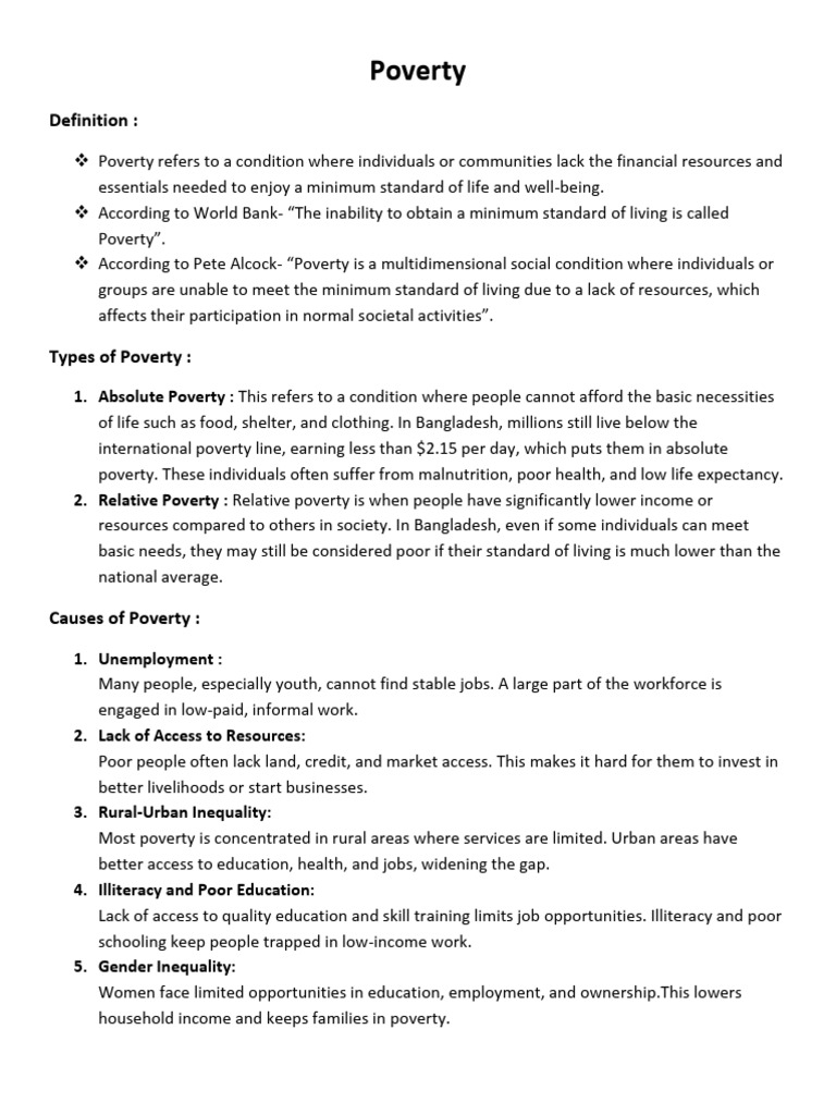 Understanding Poverty and Corruption Issues | PDF | Cost Of Living ...