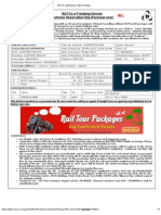 IRCTC e-ticket printing for Lucknow to Delhi journey