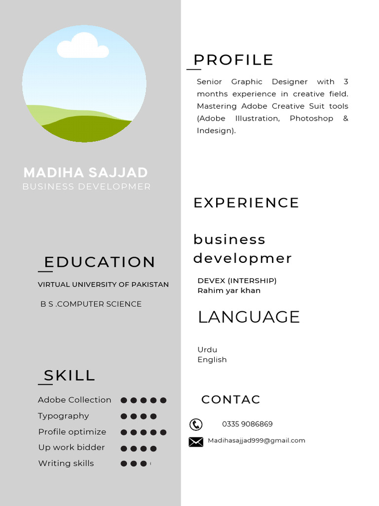 Madiha Sajjad - Graphic Designer Profile | PDF