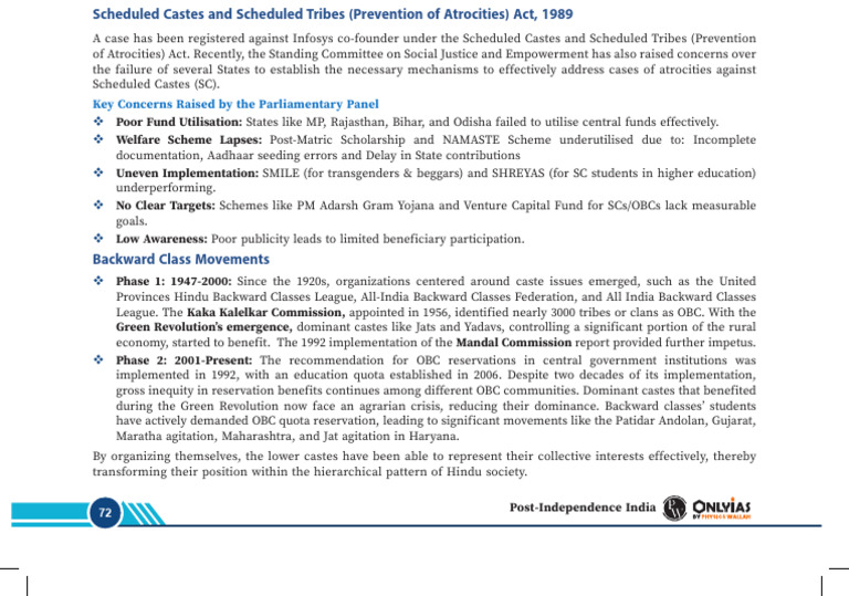 Challenges in SC/ST Welfare in India | PDF | Social Inequality ...