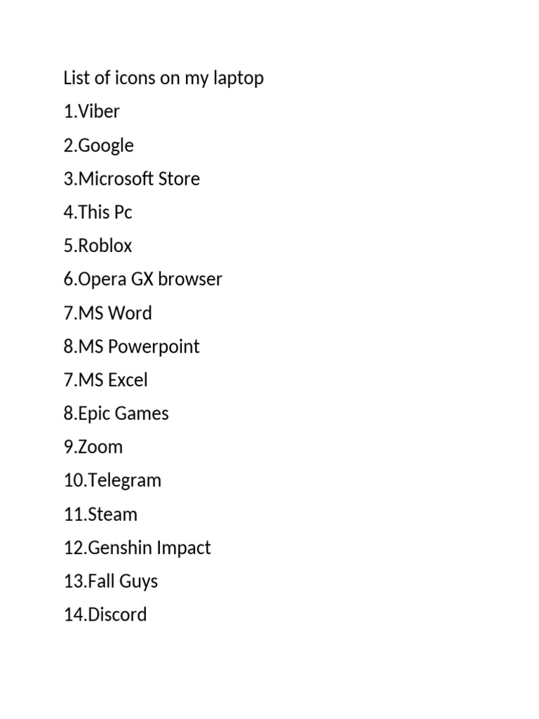 Essential Laptop Icons Overview | PDF