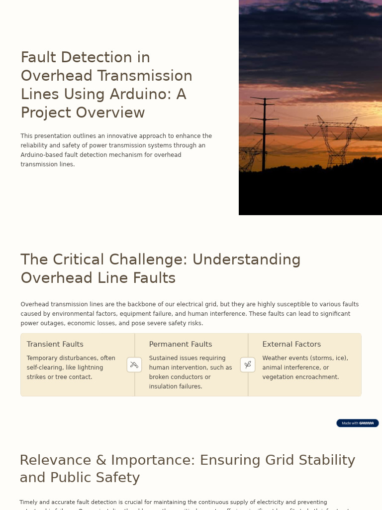 Arduino Fault Detection for Power Lines | PDF | Electric Power ...