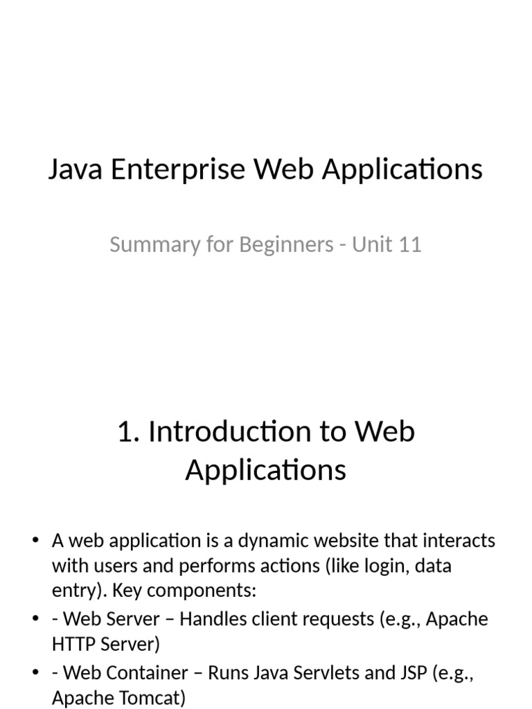 Java Web Apps: Beginner's Guide | PDF