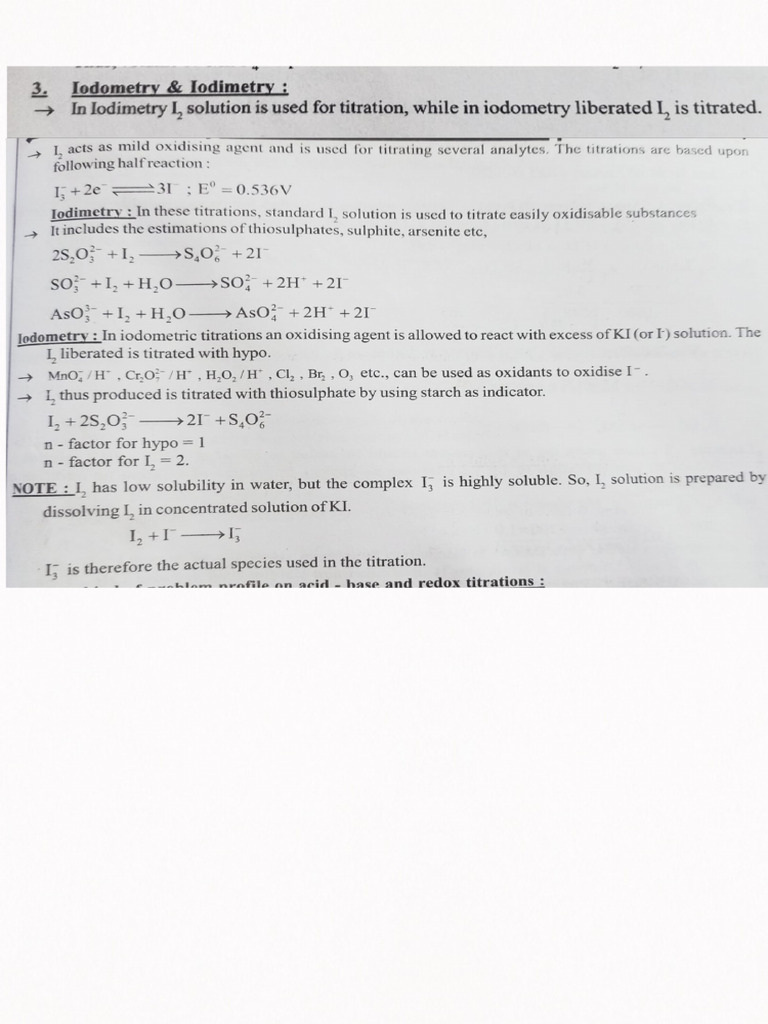 Redox Notes | PDF