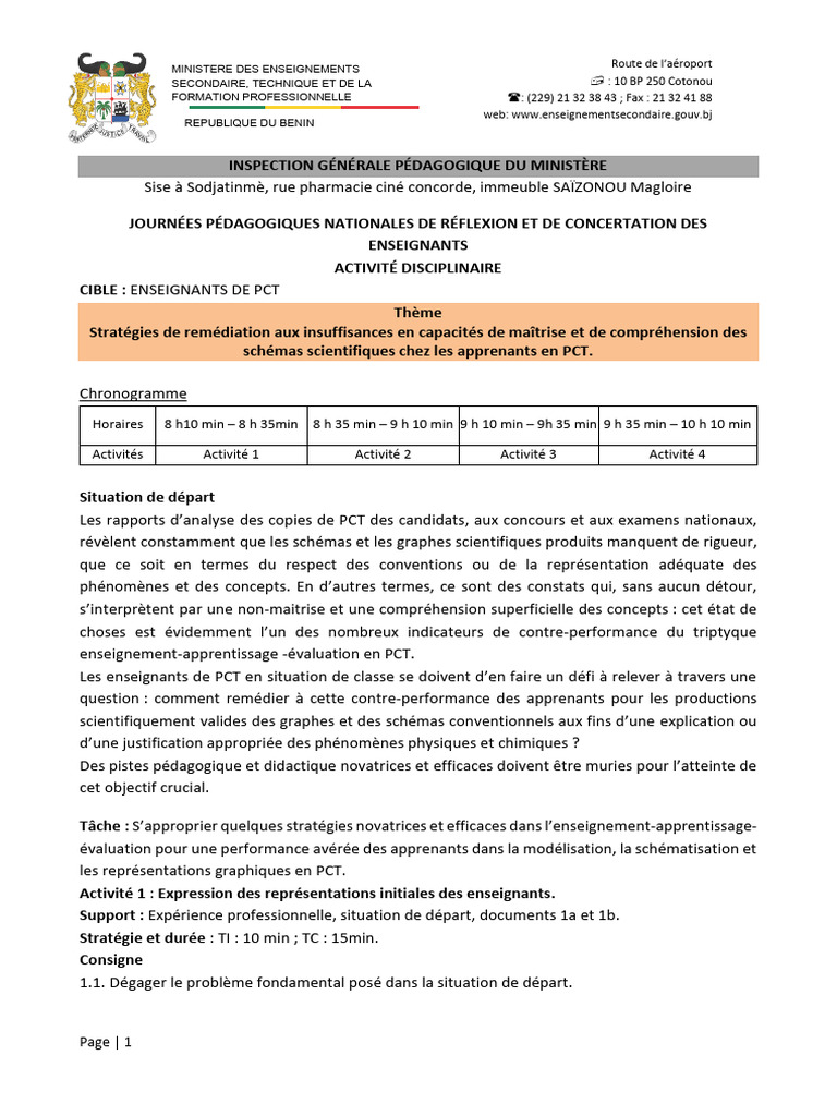 Stratégies de remédiation en PCT | PDF | Apprentissage | Chimie