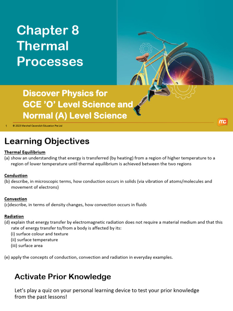 Chapter 8 Thermal Processes Notes | PDF | Thermal Conduction | Temperature