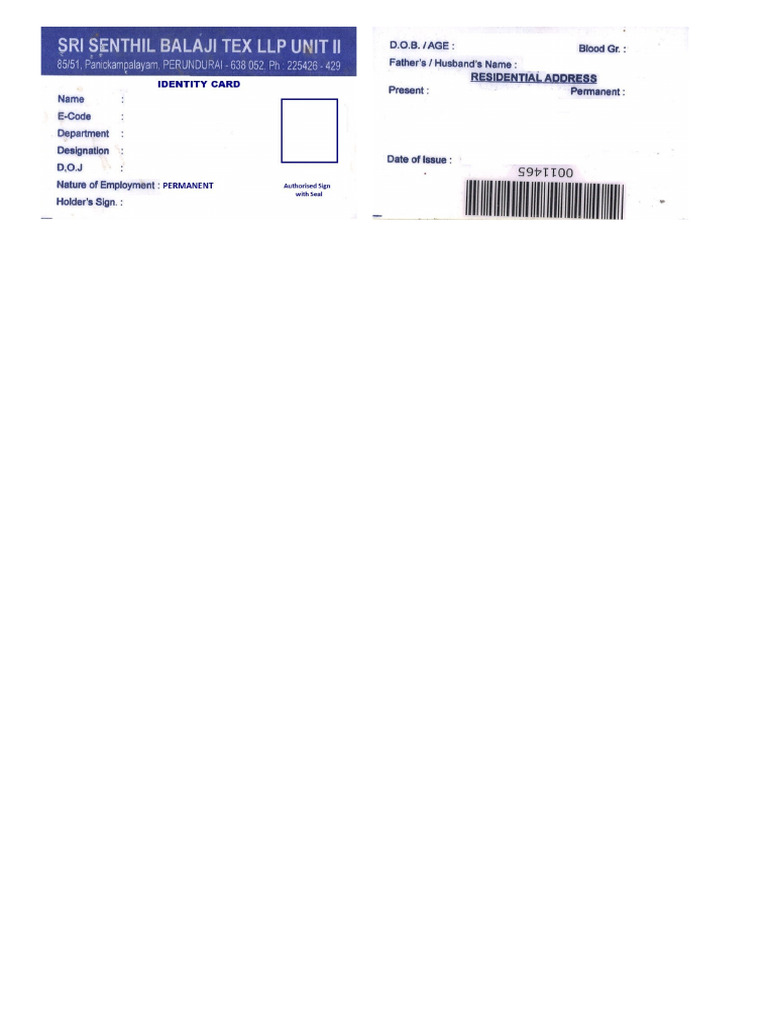 id card sample | PDF
