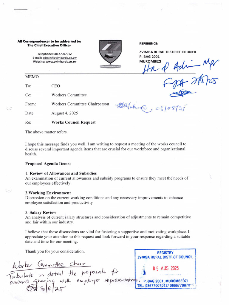 Workers Council Request | PDF