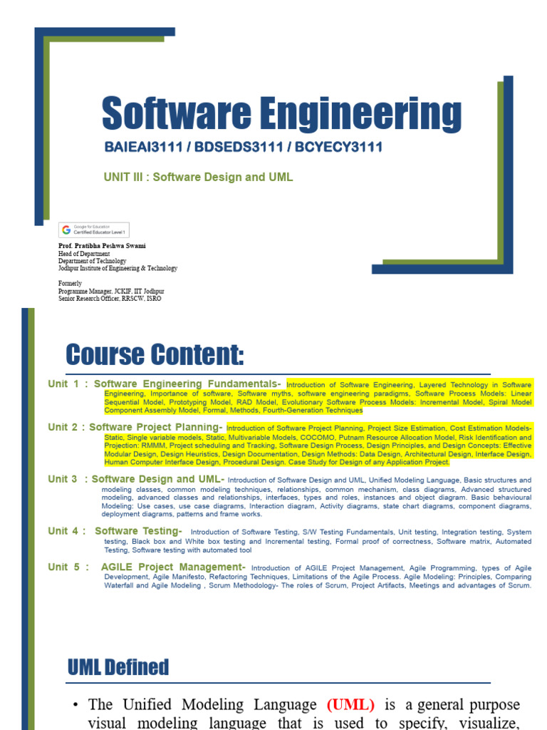 Software Design and UML Overview | PDF | Unified Modeling Language ...