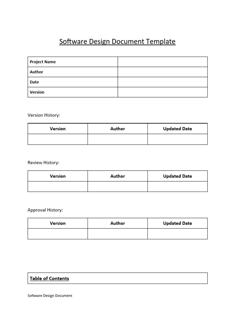 Software Design Document Template Guide | PDF | System | Software Design