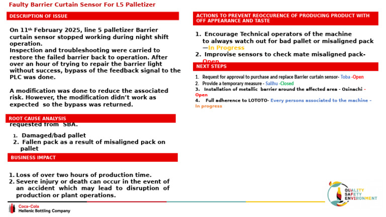 Faulty Barrier Sensor | PDF