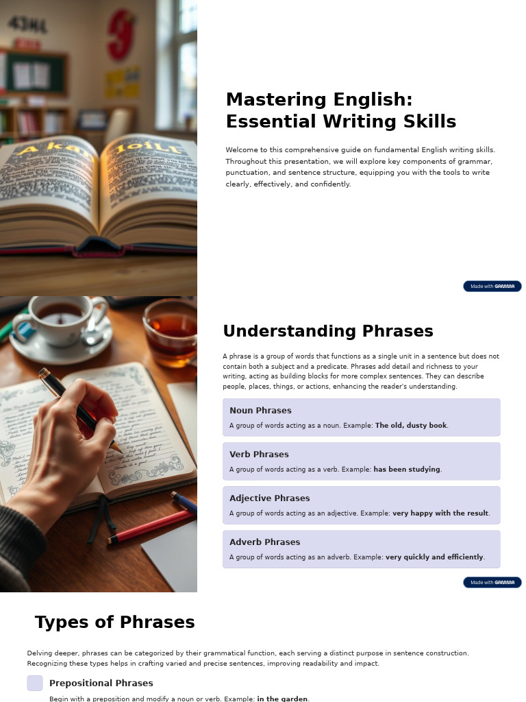 Mastering English Essential Writing Skills | PDF | Word | Verb